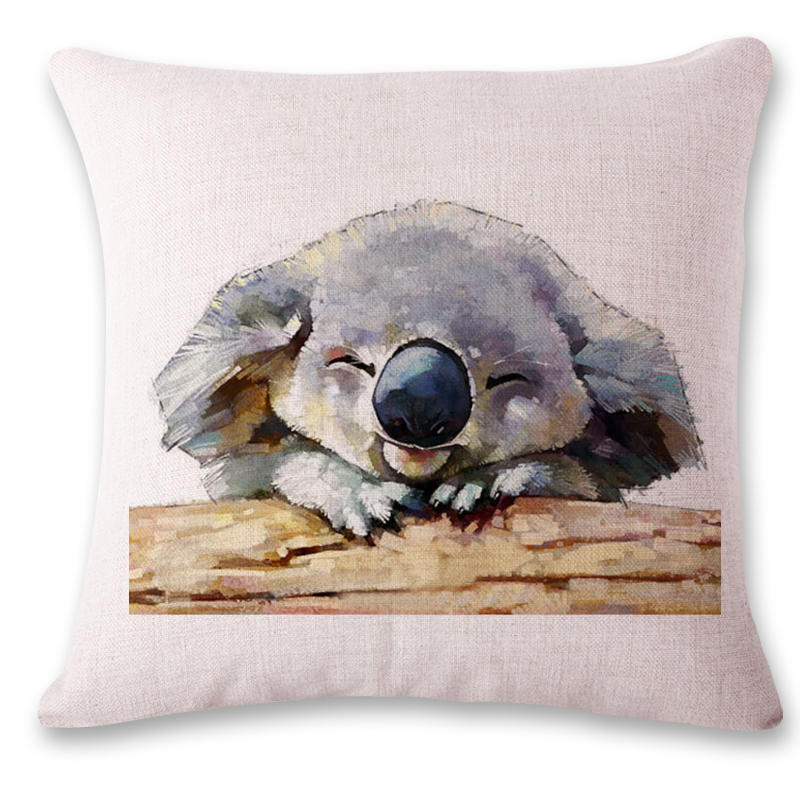 

Подушка с милым животным коала-кенгуру, мягкая и удобная наволочка из полиэстера 40x40cm