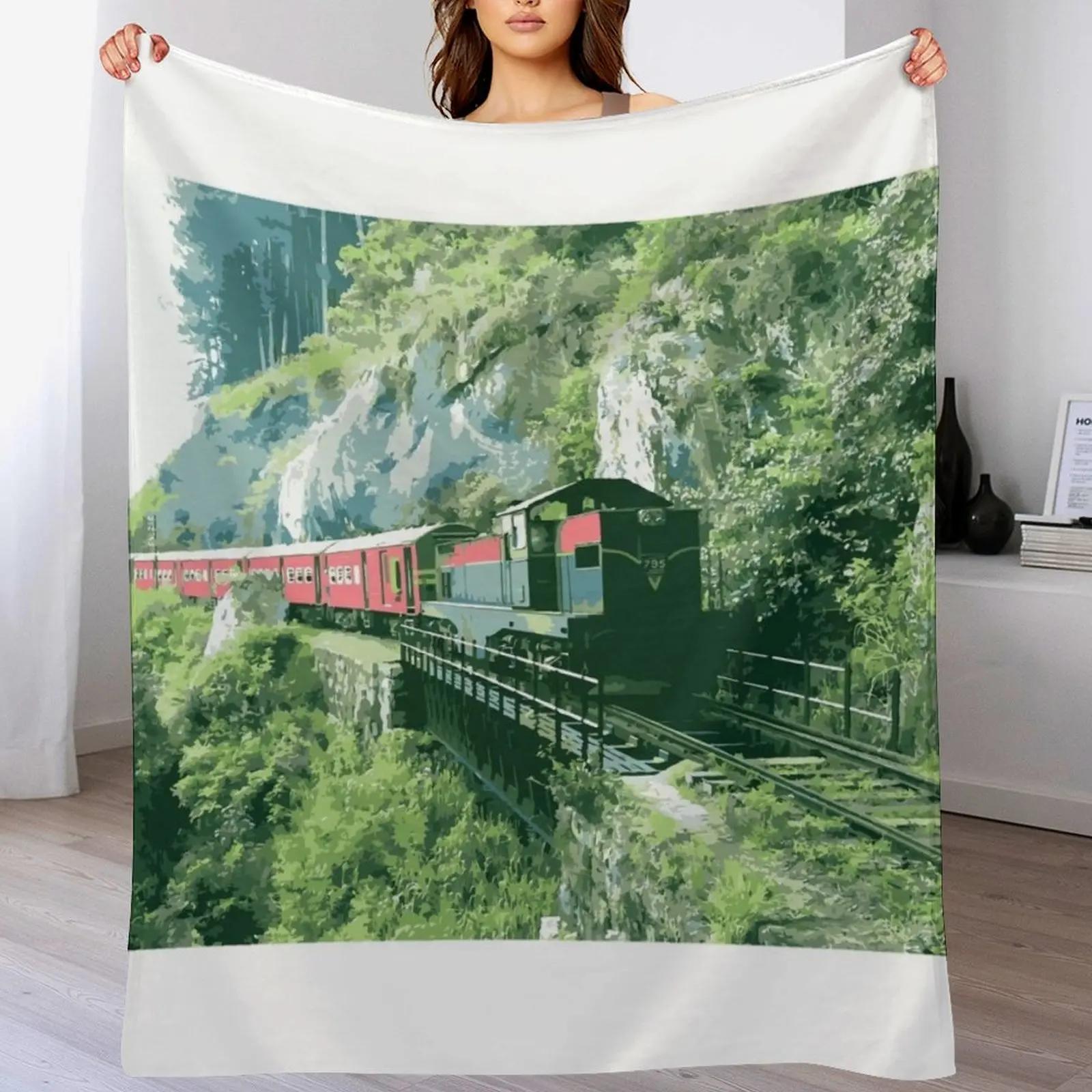Train Art Throw Blanket Mens Soft Warm Throw Blanket for Couch 102x76cm(40x30in)