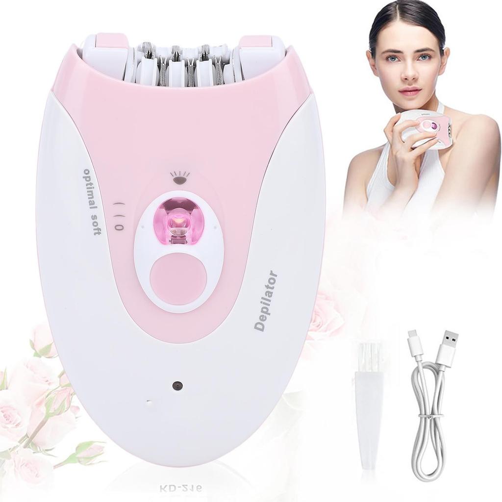 Epilator for Women with LED Light 2 Speed Settings Hair Removal Device USB Rechargeable for Bikini Legs Arms
