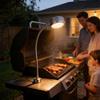 Magnetische wiederaufladbare BBQ-Leuchte mit 7 hellen LEDs, flexiblem Schlauch und 1200mAh Akku für Grillen, Camping und Angeln