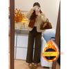 Blue Straight-Leg Jeans for Women, Summer New Style, Plus Size, High-Waisted, Stretchy, Slimming, Cropped Wide-Leg Pants for Pear-Shaped Body