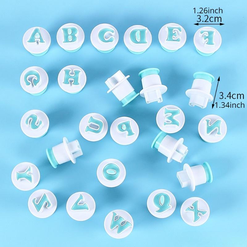 26 čísel abecedy Sada na zdobení dortů na fondán Forma na sušenky Tisková forma na vykrajování polevy