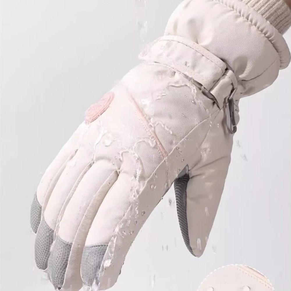 Touchscreen Plush Warm Riding Gloves Fleece Lined Cycling Mitten for Women  Electric Bike Riding