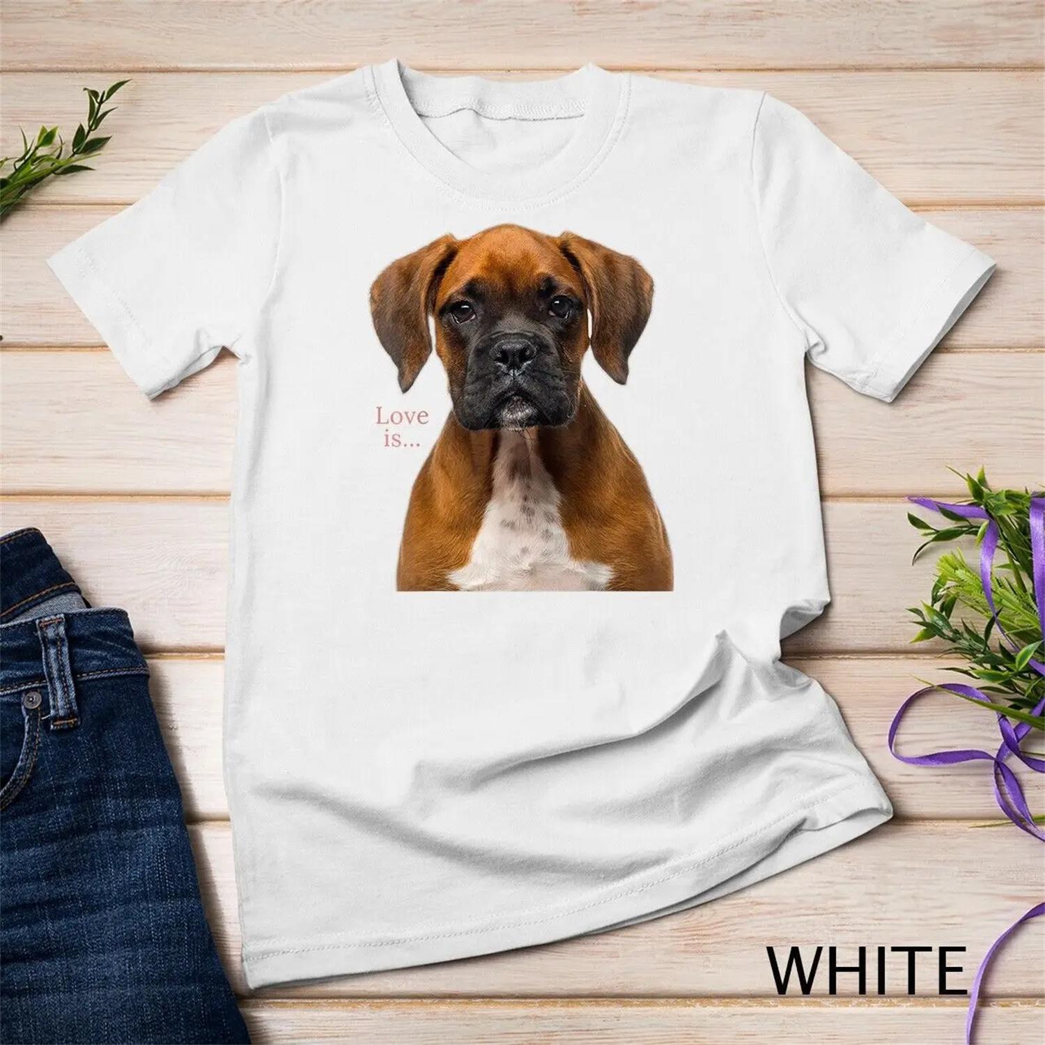 Футболка с собакой породы боксер Мама Папа Любовь Это Щенок Питомец Дети S