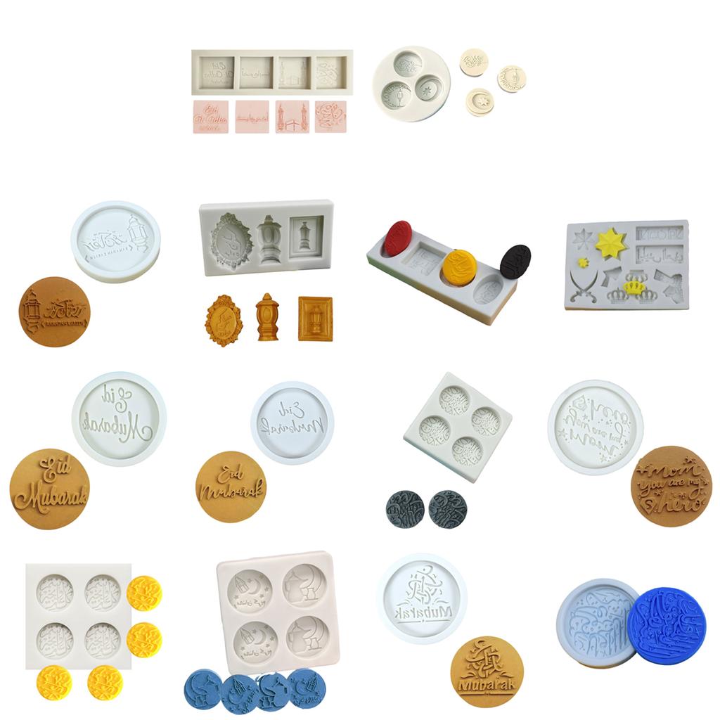 Multifuntional Chocolate Molds Unique Bakings Molds Arabic Letter Pattern Fondant Moulds Silicone Material for Crafts