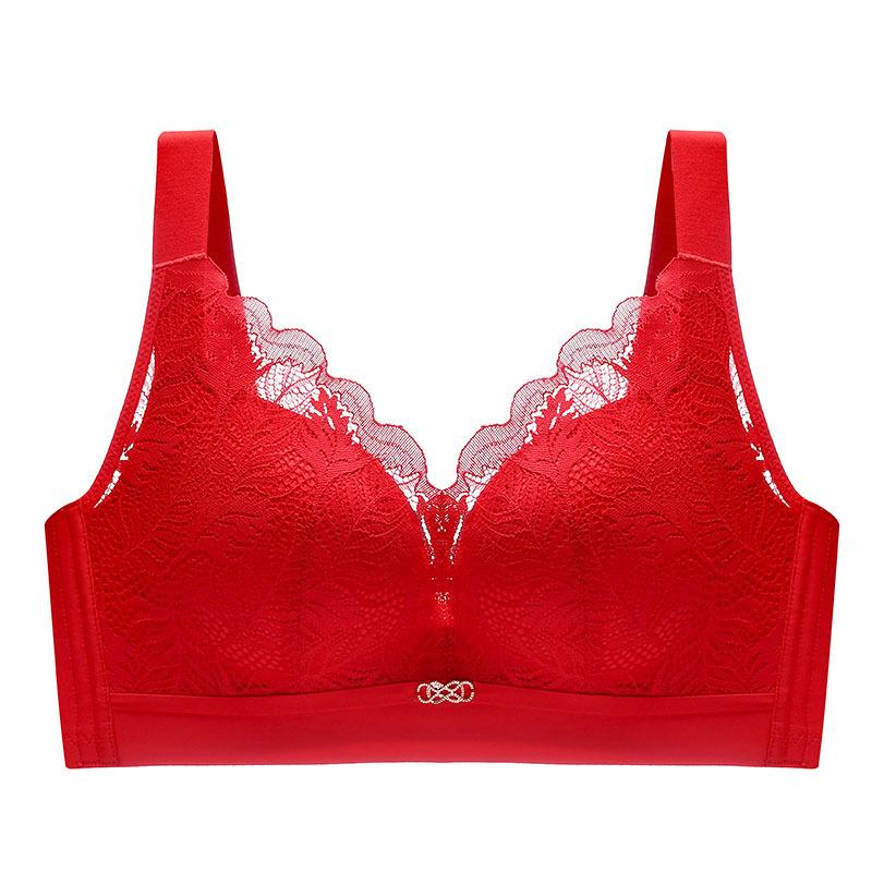 Thin Bra Lace Adjustable Lingerie for Women Feminine Gathering Bra Push Up Bra