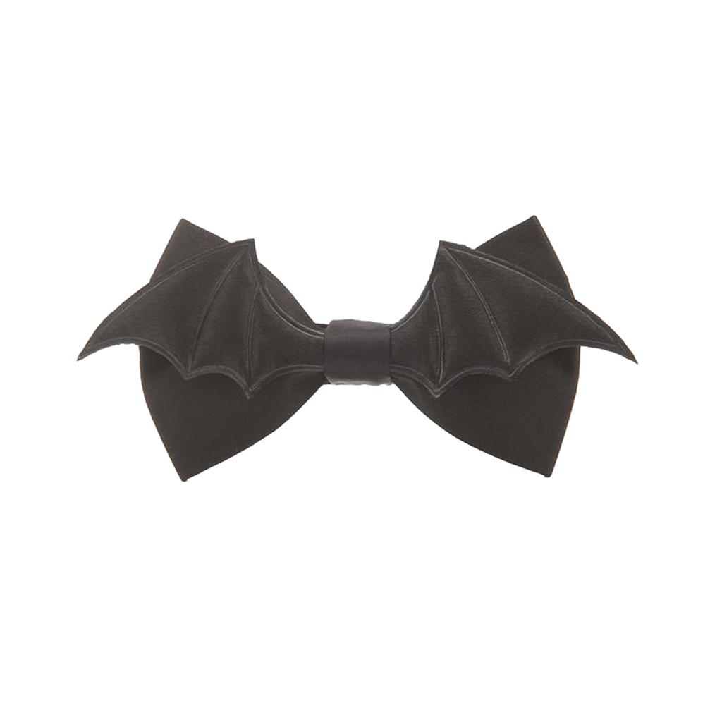 Halloween Herren Damen Gothic Fledermausflügel Fliege mit verstellbaren Bändern Vorgebundene Krawatte Cosplay Kostüm Accessoire Party Requisiten