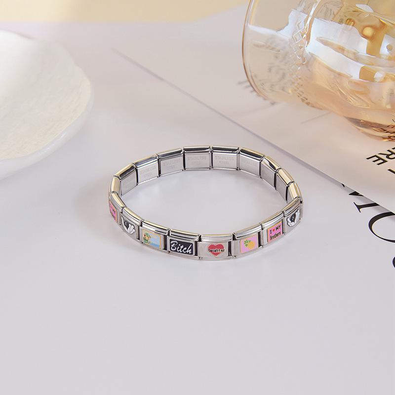 Versatile Stainless Steel Elastic Bracelet - Fashionable Unisex Design