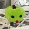 Melancholic Tongue Sticking Out Apple Pendant Keychain Ugly Cute Abstract Plush Toy Key Chains Funny Backpack Pendant Keyring