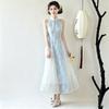 Blue neck national style new Chinese Suzhou cheongsam improved young 1011 new women's high-end dress summer