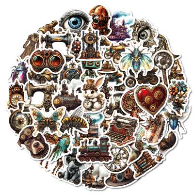 50 Creative Steam Era Theme Graffiti Stickers Graffiti Stickers Decorate Mobile Phone Case