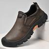 Fashion Men's Handmade Outdoor Hiking Shoes Fashion Soft Classic Driving Footwear Non-slip Walking Shoes Genuine Leather Casual Loafers