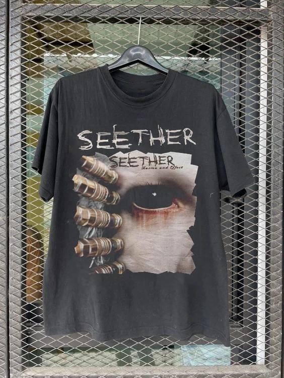 Футболка Seether Karma and Effect Полный размер S-5XL Унисекс XXXXL