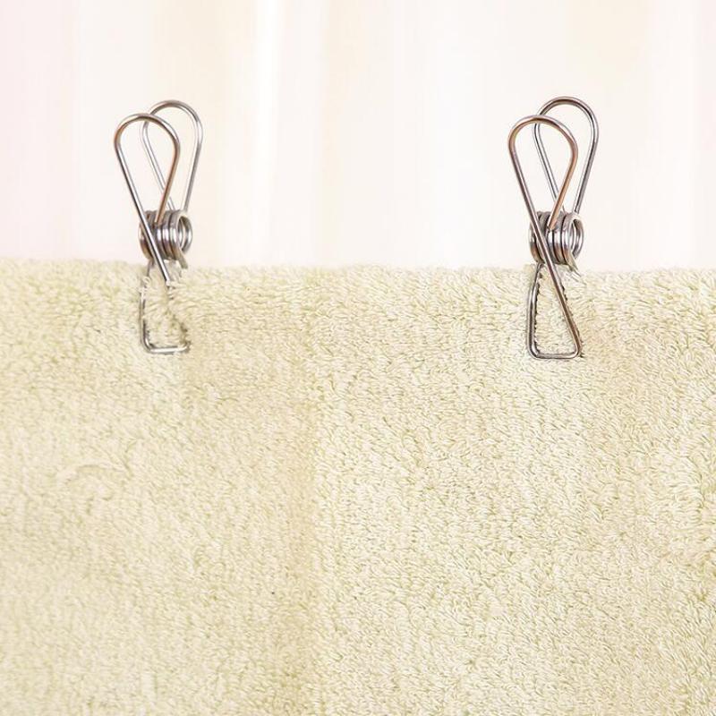 Stainless Steel Clothes Pegs, Drying Towels, Socks, Clothing Clamp, Bedspread Hanger Clip, Laundry Cloth Pins, 100P