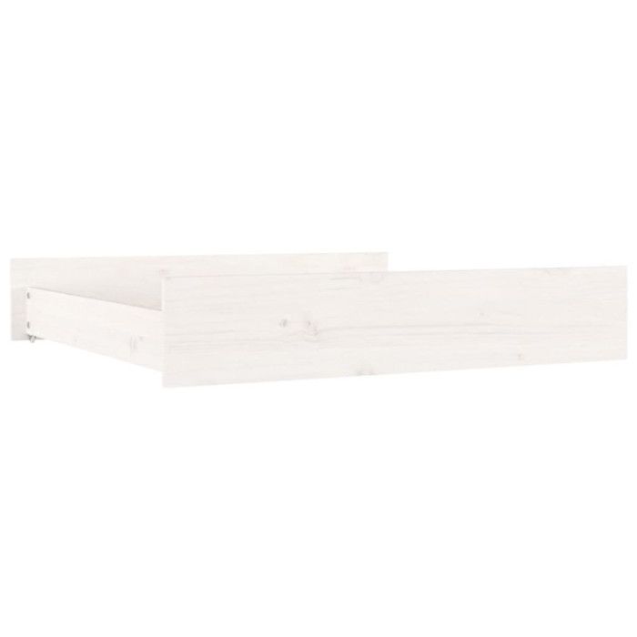 VidaXL Bed Drawers 2 Pcs White Solid Pine Wood 814980