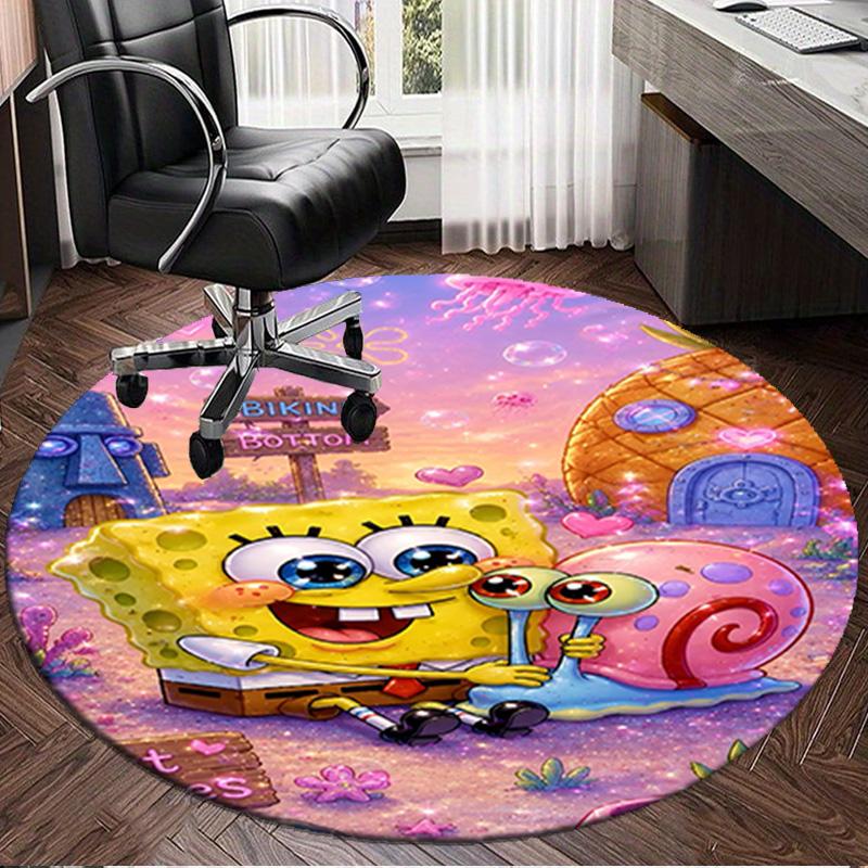 1PC Sponge Underwater Adventure Round Rug, Non-slip Chair Mat, Home Decor, Circle Carpet Perfect for Office, Bedroom, Living Room,Christmas gift