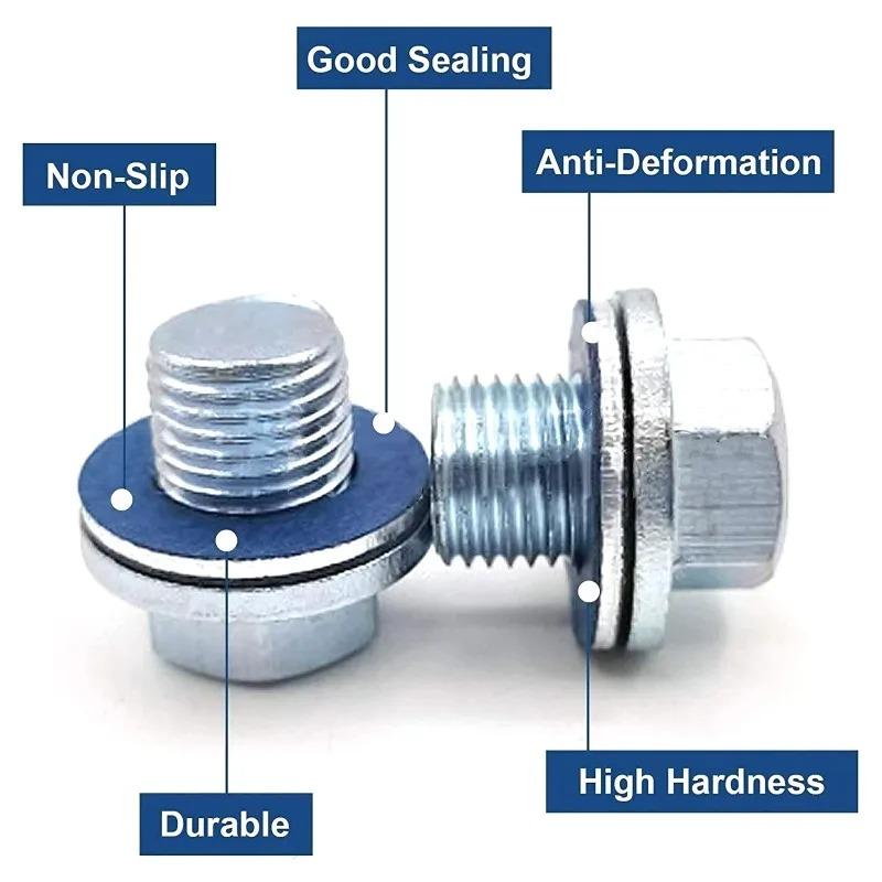 Aluminum Screw Gasket Oil Drain Plug Gaskets Crush Washers Seals for Toyota for Camry for Corolla for LexusFor Scion Replacement