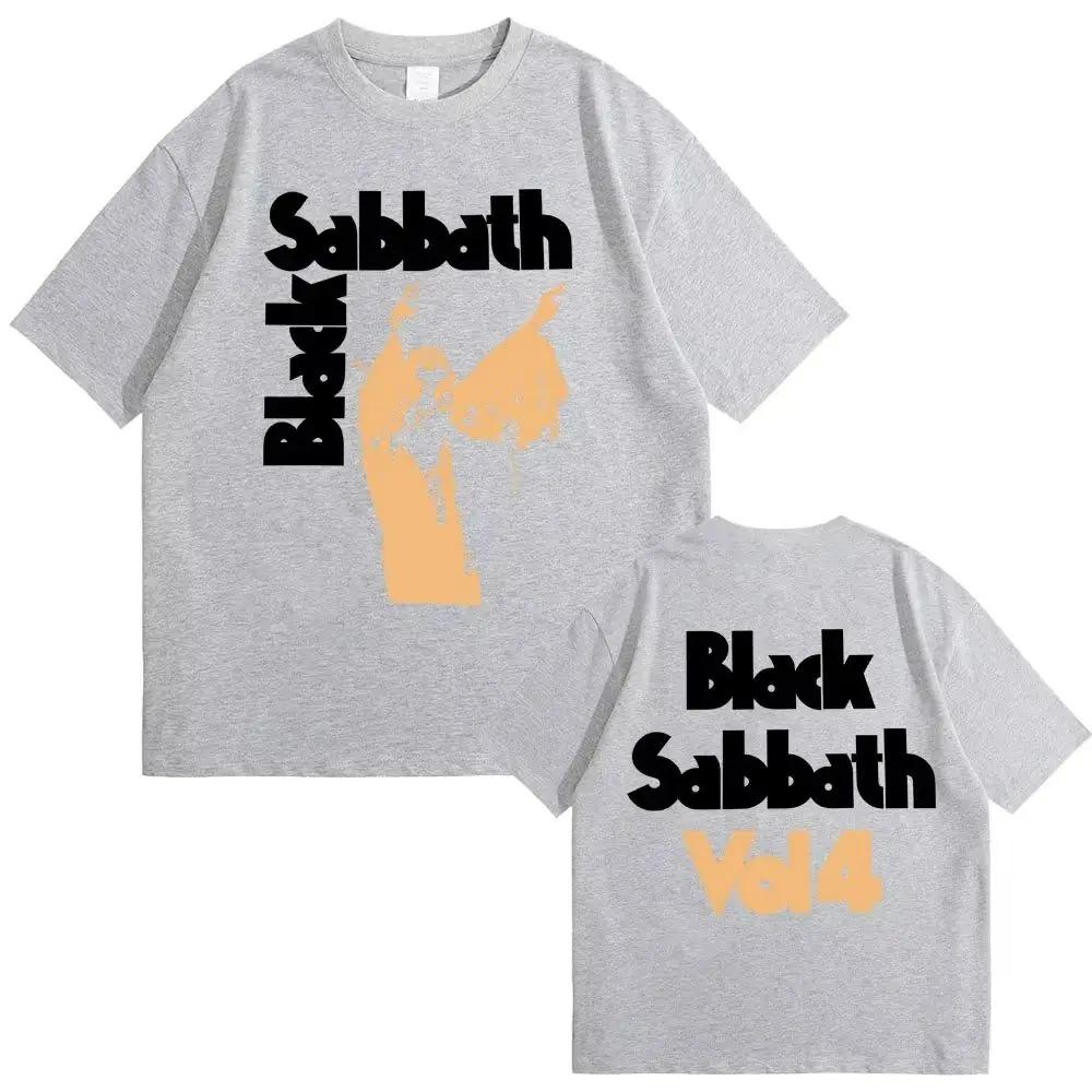 

Black Sabbath Ozzy Osbourne Vol 4 Album Graphic TShirt Heavy Metal Rock Band Vintage Loose Printed Unisex Women Men Tshirts L