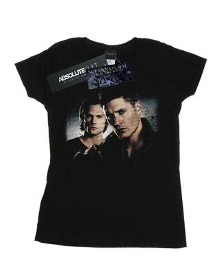 Womens/Ladies Sam And Dean Poster Cotton T-Shirt