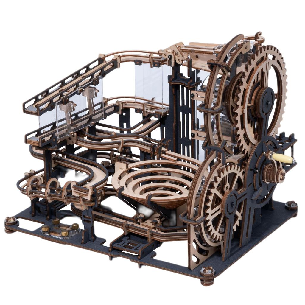 Moving 3D Wooden Puzzle Coaster Series Night with Japanese Instructions Tsukurundesu® (Marble City)