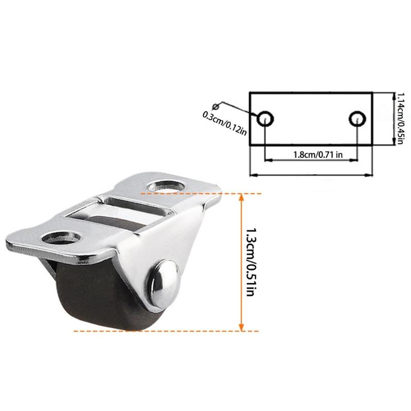 4 Stück Mini-Möbelrollen Einfach zu installieren Gummi-Rad Bodenschutz für einfache Bewegung von kleinen Möbeln