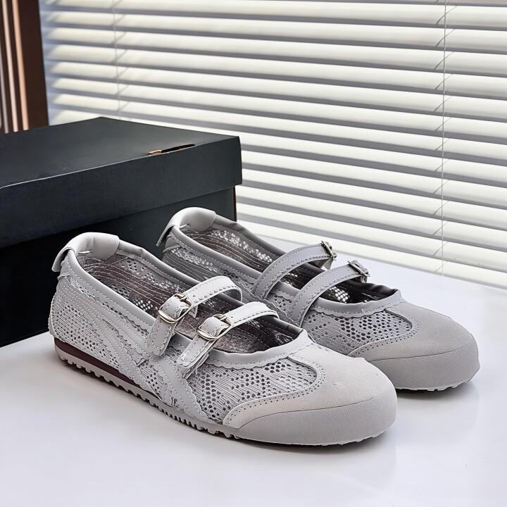 Retro Ballet-Style Mesh Lace Mary Janes