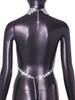 Y2K Sexy Metal Chain Halter Bra for Nightclub Party Halter Body Chain Jewelry Female Silver Rhinestone Top
