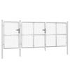 Vidaxl Brama Z Siatki, Srebrna, 400X175 Cm, Galwanizowana Stal