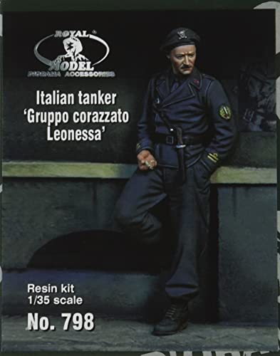 Royal Model 1/35 WWII Italian Army Tank Crew Gruppo Corazzato Leonessa Resin Kit RM798