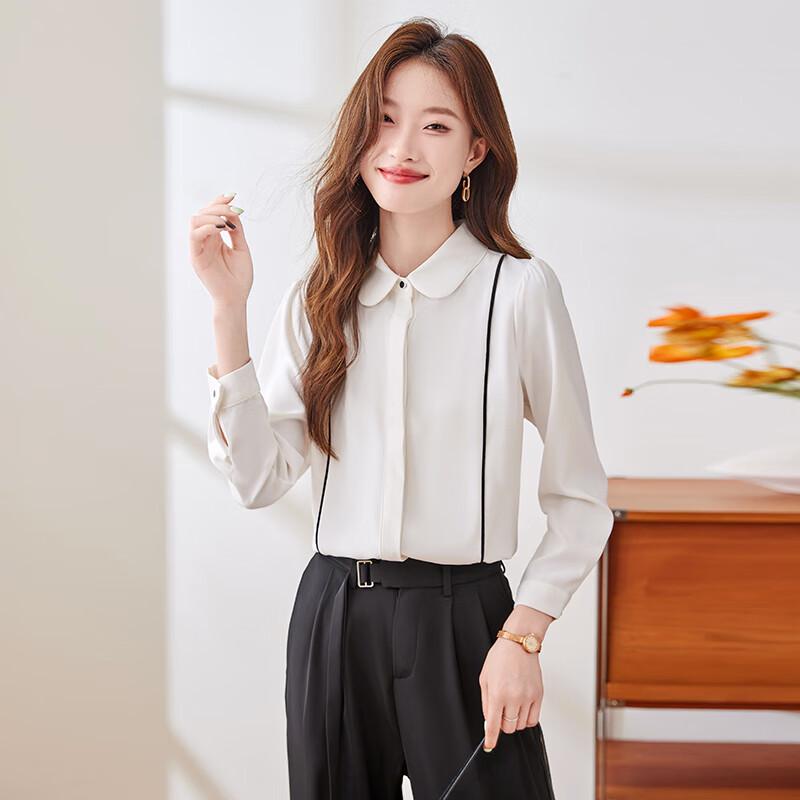 Trolman Peter Pan Collar Long Sleeve OL Shirt