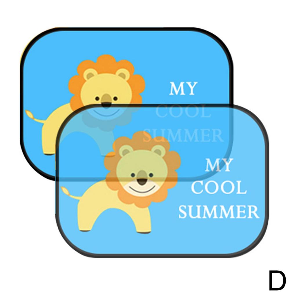 2pcs Car Side Window Sunshade Cartoon Patterned Auto Sun Shades Protector Foldable Car Cover for Baby Child Kids Car Styling