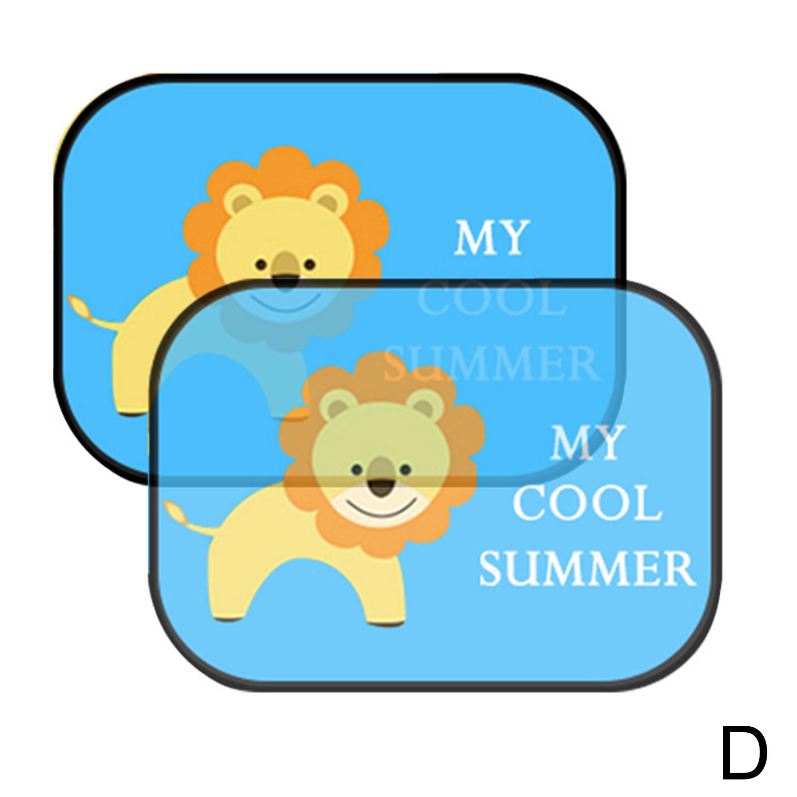 

2 шт. солнцезащитный козырек на боковое окно автомобиля с рисунком из мультфильма, автомобильные солнцезащитные козырьки, протектор, складной автомобильный чехол для детей, стиль автомобиля