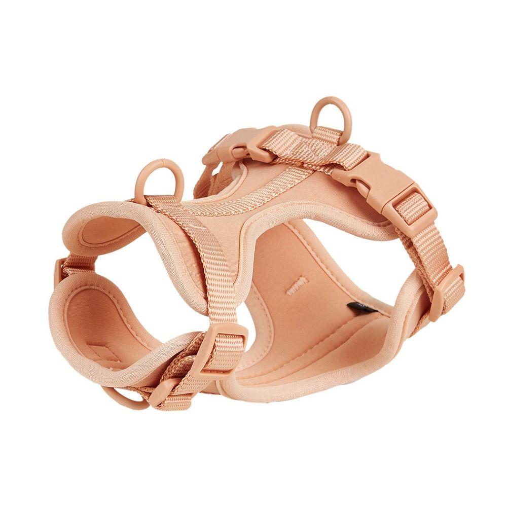 

Дышащий жилет-шлейка для собаки, конфетного цвета, одежда для щенка, шлейка для чихуахуа, для прогулок с питомцем на улице L розовый
