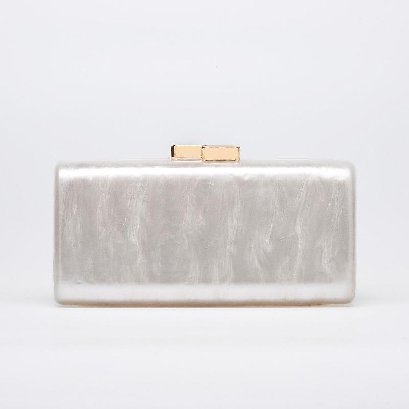 

Crossbody Bag Clutch Wedding Shoulder Handbags Fashion Evening Bags Acrylic Special Shape New Shell Luxe Designer Bags For Women 21.5x10.5x4.5cm білий