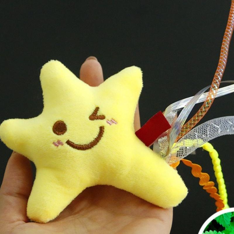 Cat Chew Plush Toy Simulation Plush Star Catnip Dental Cleaning Kitten Toy Chew-resistant Interactive Cat Toy