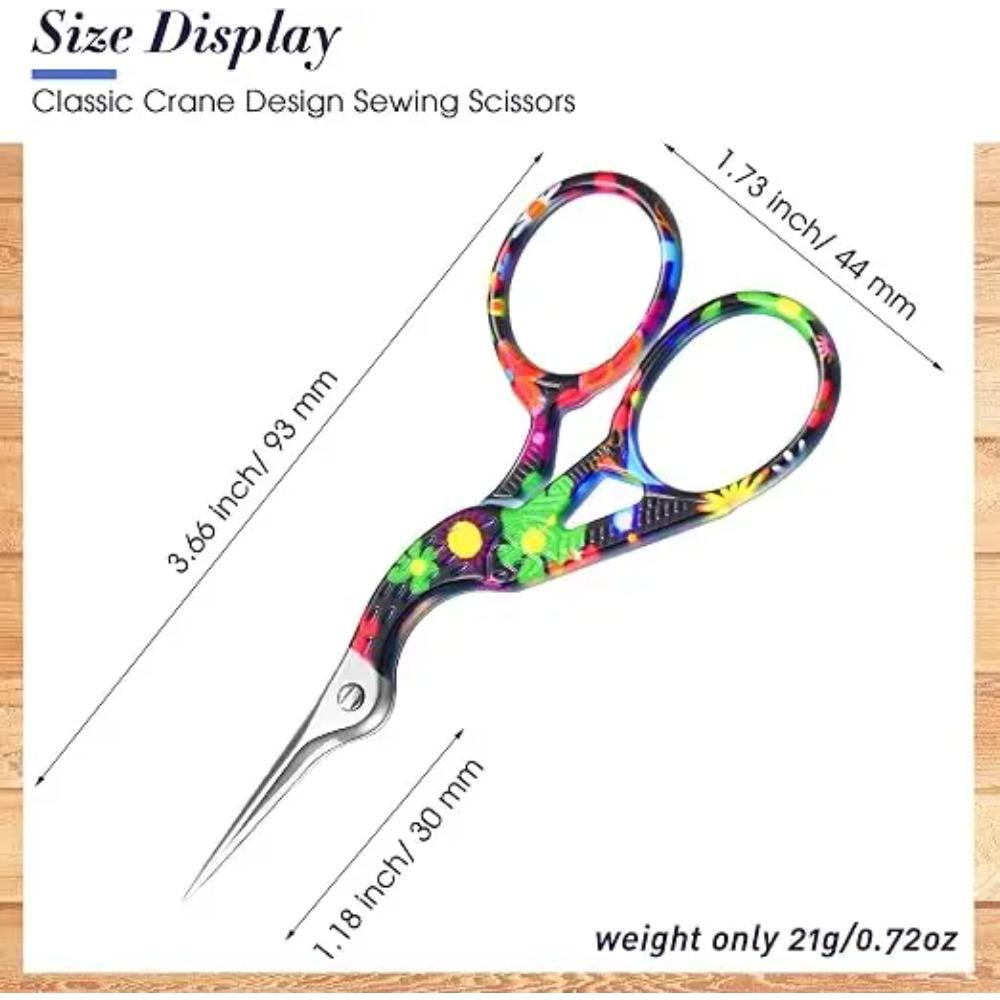 Bird Design Embroidery Scissors Vintage Stainless Steel Thread Snips for Sewing Cross Stitch Needlework Handicraft Daily DIY Use