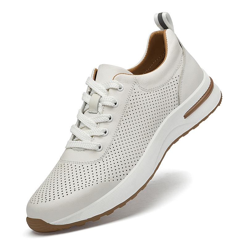 

Fashion Men s Casual Walking Shoes Genuine Leather Cushion Running Sneakers Non-Slip Gym Workout Shoes for Men Fashion Hiking Footwear 45