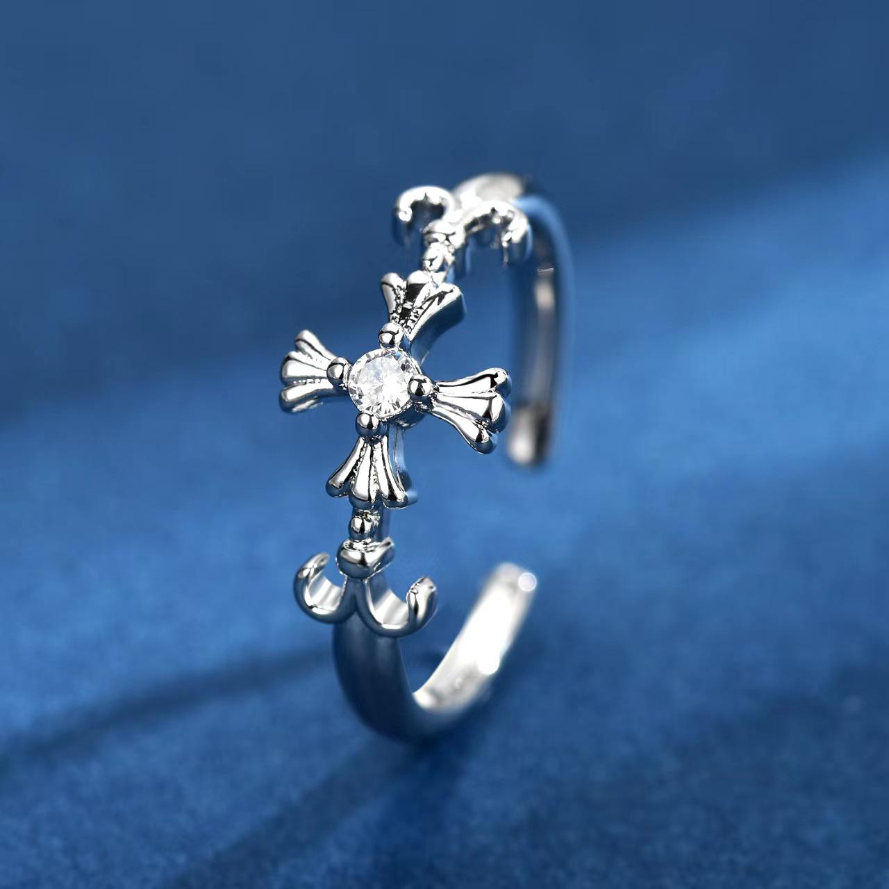 Винтажное кольцо-хвост с ирисом Xiaohongshu: Женский легкий люкс модное заявление Adjustable Open