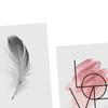 2x Wall Art Paintings Decorative Drawings Feather Design Collectible Decor 30cmx40cm for