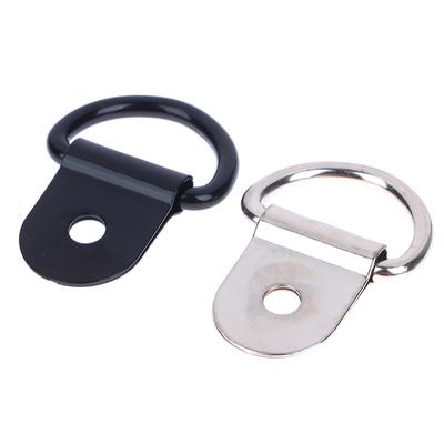 10Pcs Stainless Steel D Shape Pull Hook Tie Down Anchors Ring Iron Cargo