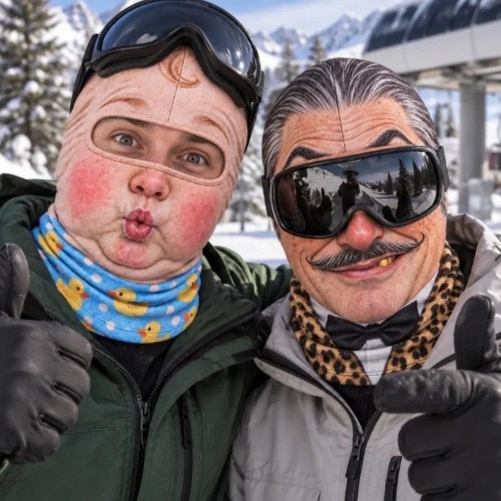 Missing Teeth Pattern Winter Mask Cover 3D Face Printed Funny Ski Mask Costume Parties
