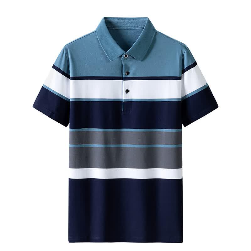WRPCE Men s Striped Short Sleeve Polo Shirt M