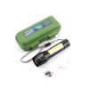 Aluminum Mini COB Zoomable Flashlight Usb Rechargeable Work Light Torch Outdoor Emergency Inspection