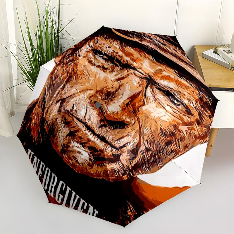 1pc celebrity Umbrella Portable Folding Umbrella Iron Frame Hole Bone Structure Outdoor Home Umbrella