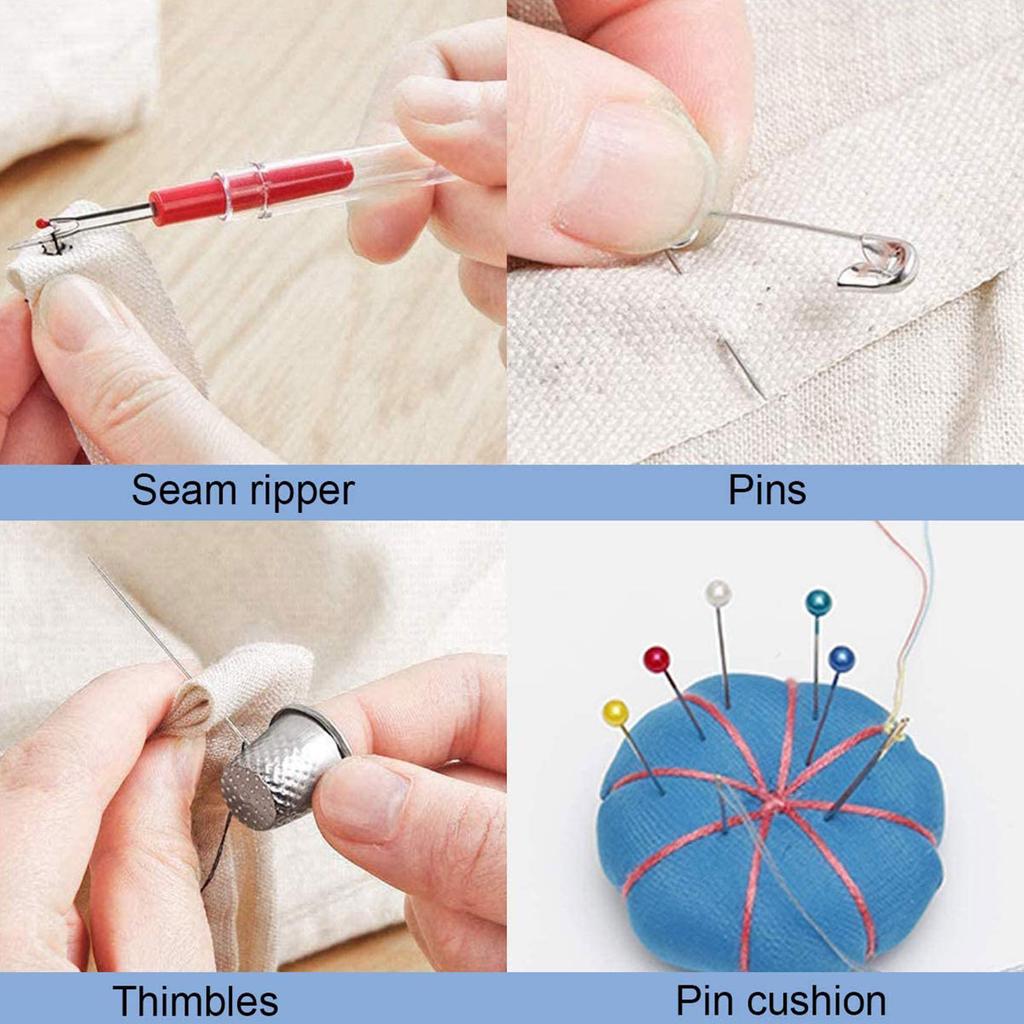 226Pcs Sewing Needle Thread Kit Portable Beginners Hand Sewing Supplies with 43 XL Spools Needles Scissors Sewing Accessories