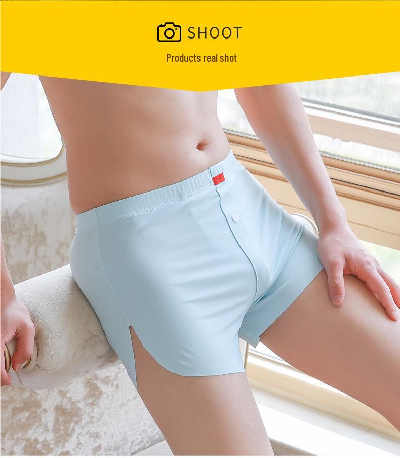 Men’s Ice Silk Loose Fit Breathable Shorts - Comfortable Home Lounge Underwear