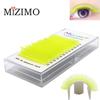 MIZIMO Gelbe Einzeln geklebte Falsche Wimpern, Augen-Make-up-Werkzeuge, Natürlich, Weich und Verlängert. C/D, 0,07 mm, 8–15 mm