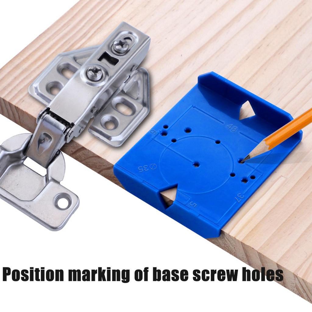 ABS Hinge Drilling Locator Cabinet Door Hinge Punching Positioning Ruler Template,Woodworking Hinge Installation Auxiliary Tool