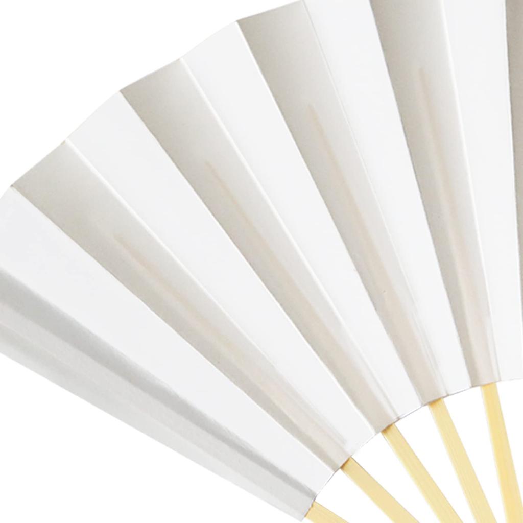 White Formal Ceremonial Washi Bamboo Ribs Day Gift [GIORSEN] Fan, Plain, Wear, Occasions, Paper, (11 Ribs), Men's, Father's