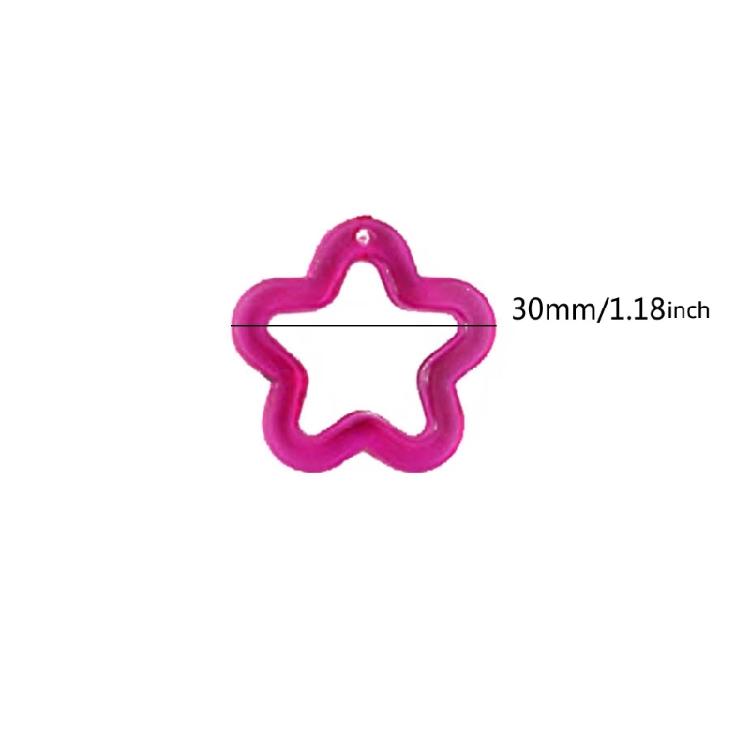 Hollow Star Jewelry Making Accessories Acrylic Material for DIY Jewelry Making